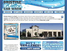 Tablet Screenshot of pristinewaterscarwash.com